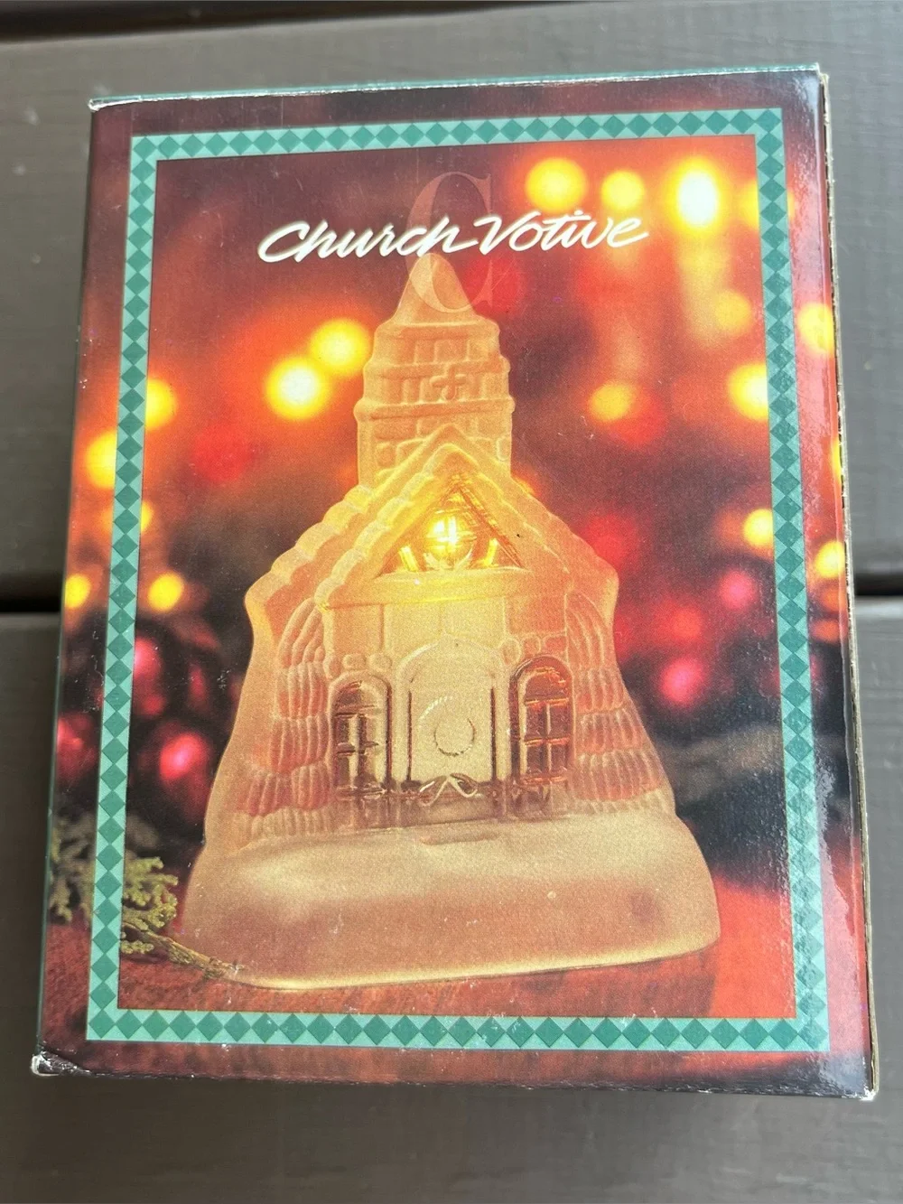 Vintage Dayton Hudson Corp Frosted Glass Church Votive Candle Holder Whimsy